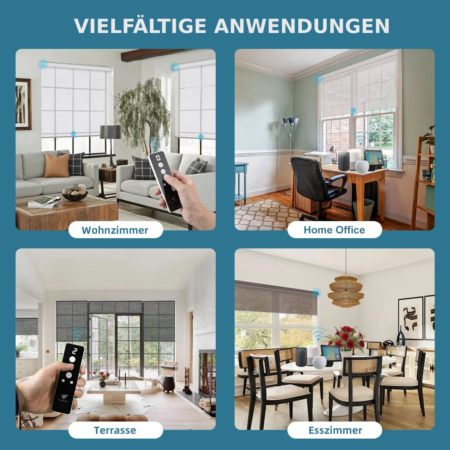 SmartWings Smart Innenrollos nach Maß 50% lichtdurchlässig PVC-Frei