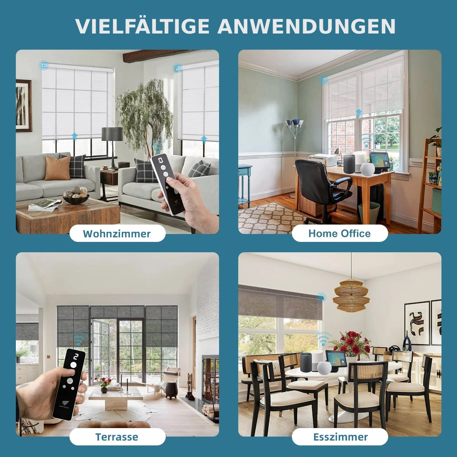 SmartWings festverdrahtete Rollos DC 12V 50% lichtdurchlässig PVC-Frei