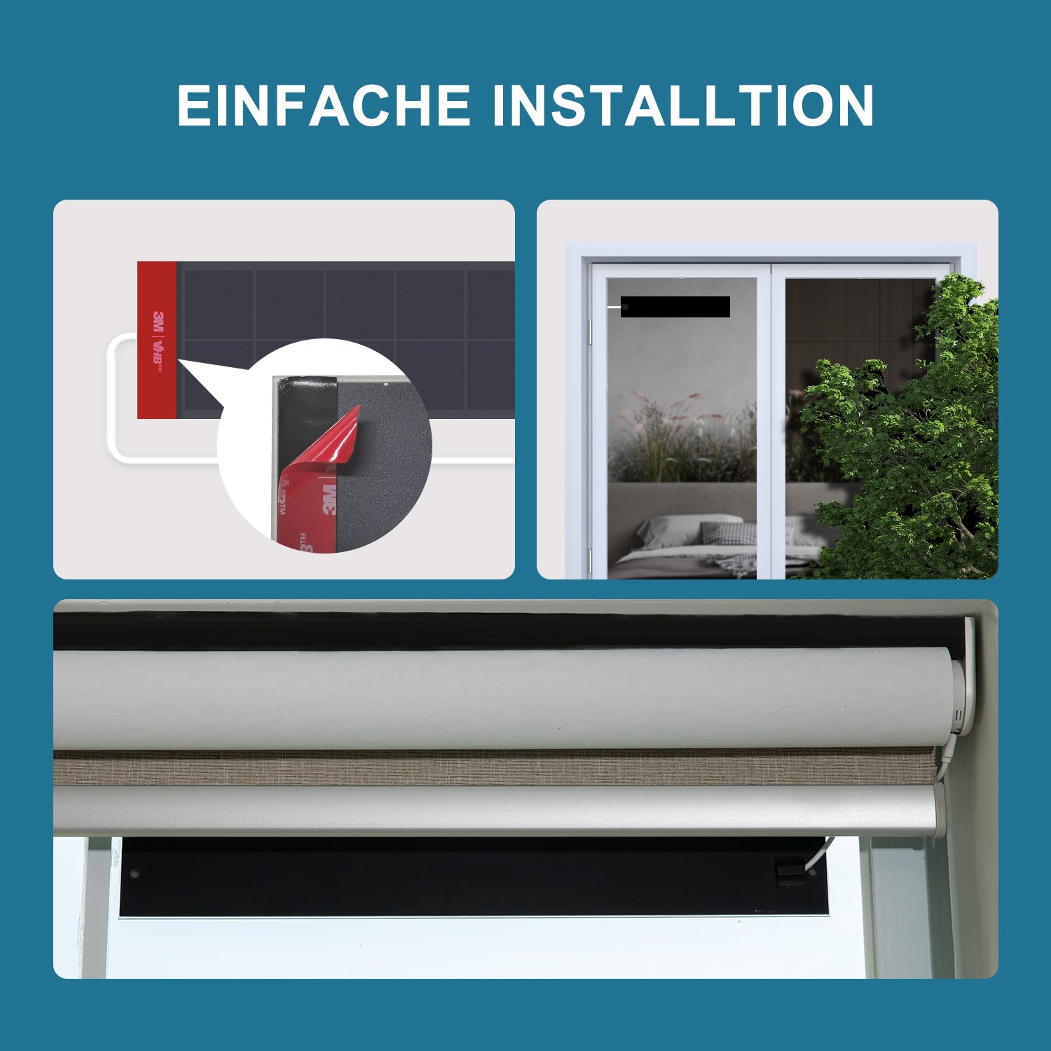 SmartWings Smart Zebra Doppelrollos elektrisch 60% lichtdurchlässig 75mm Eloise