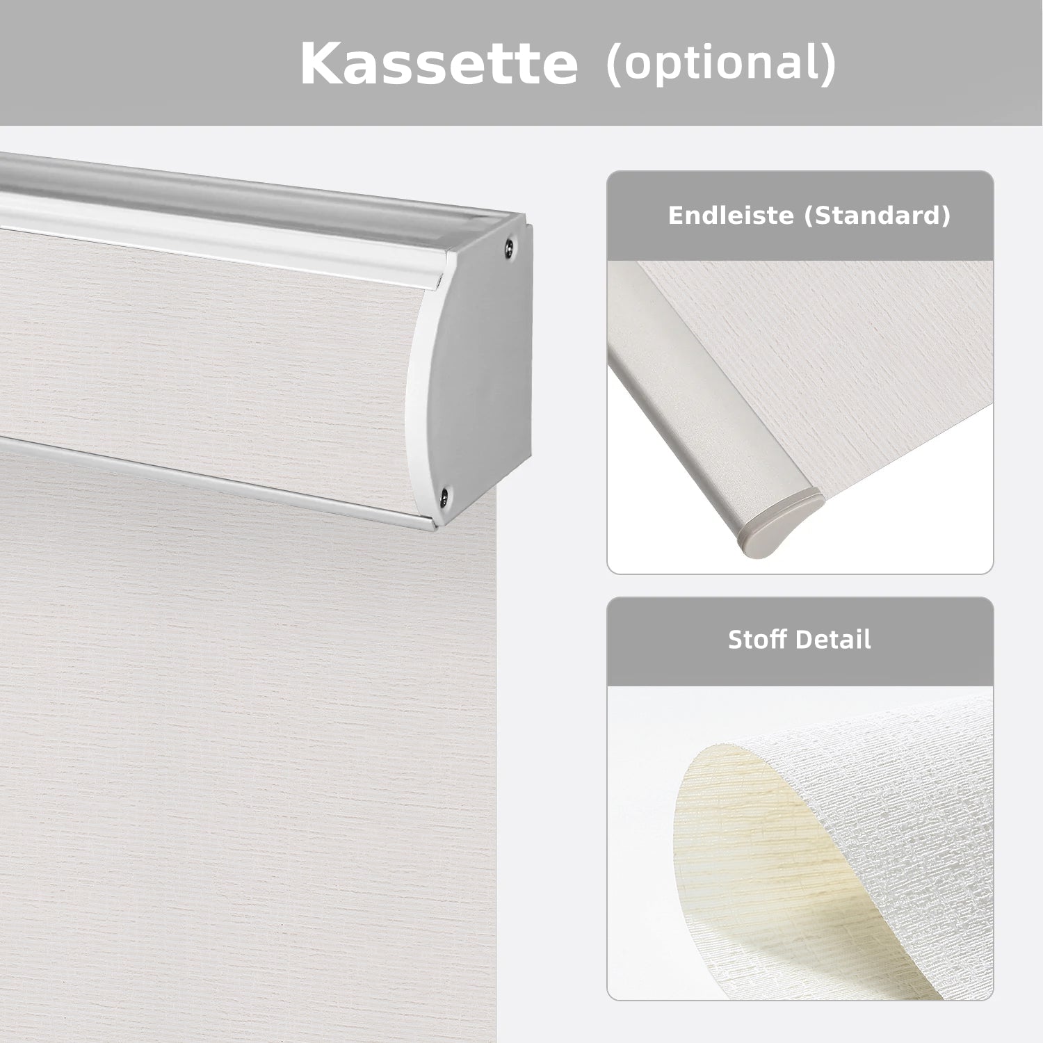 SmartWings festverdrahtete Rollos DC 12V 70% Verdunkelung Safari