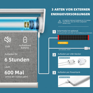 SmartWings Smart Rollos 100% Verdunkelung Beidseitig & Gleichfarbig Bouvardia