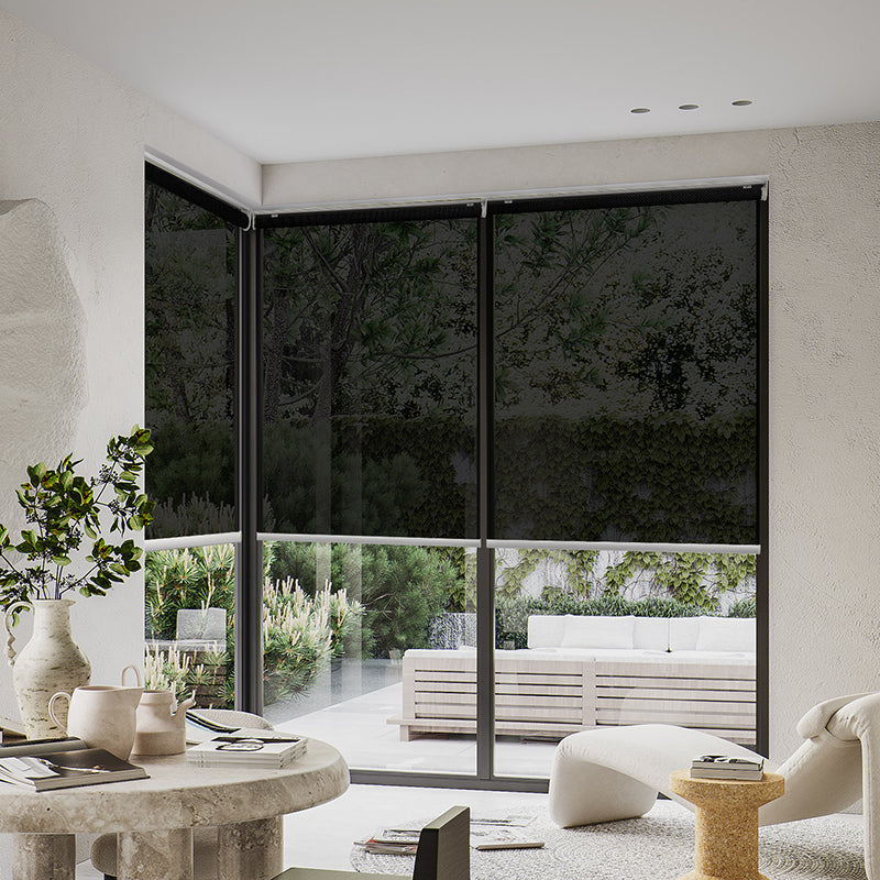 SmartWings festverdrahtete Rollos DC 12V 5% Öffnungsgrad Sonnenschutz Aventus