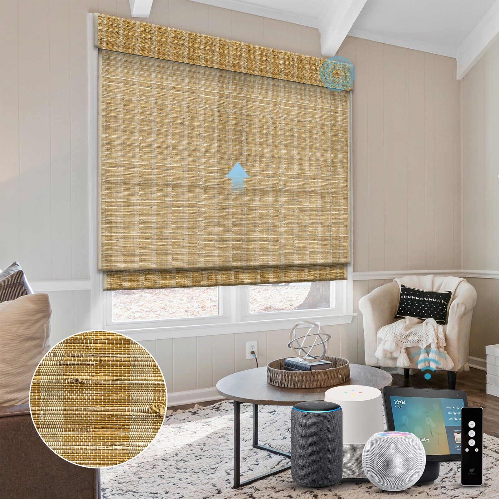 markise bambus SmartWings Raffrollos aus Bambus & Holz 70% Verdunkelung Orithyia – SmartWings DE