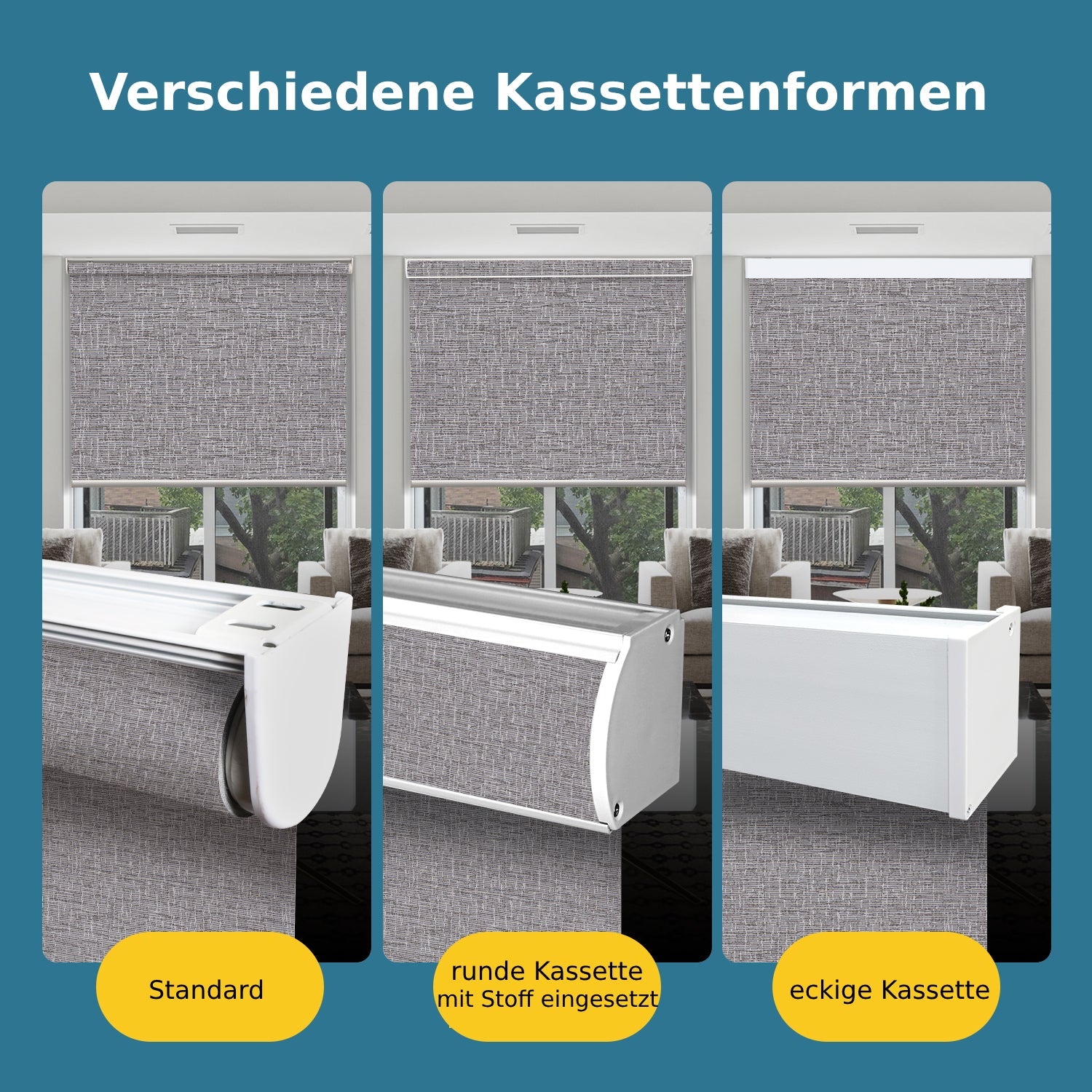 SmartWings festverdrahtete Rollos DC 12V 70% Verdunkelung Safari