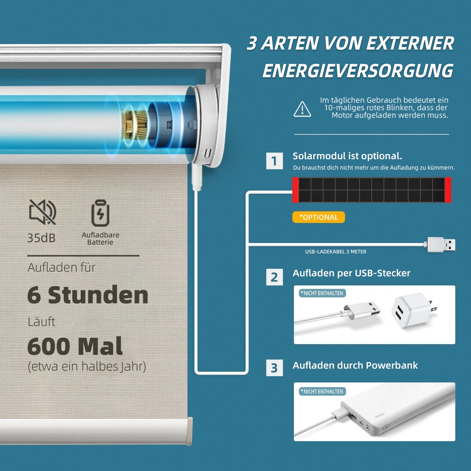 SmartWings Smart Innenrollos nach Maß 50 lichtdurchlässig PVCFrei