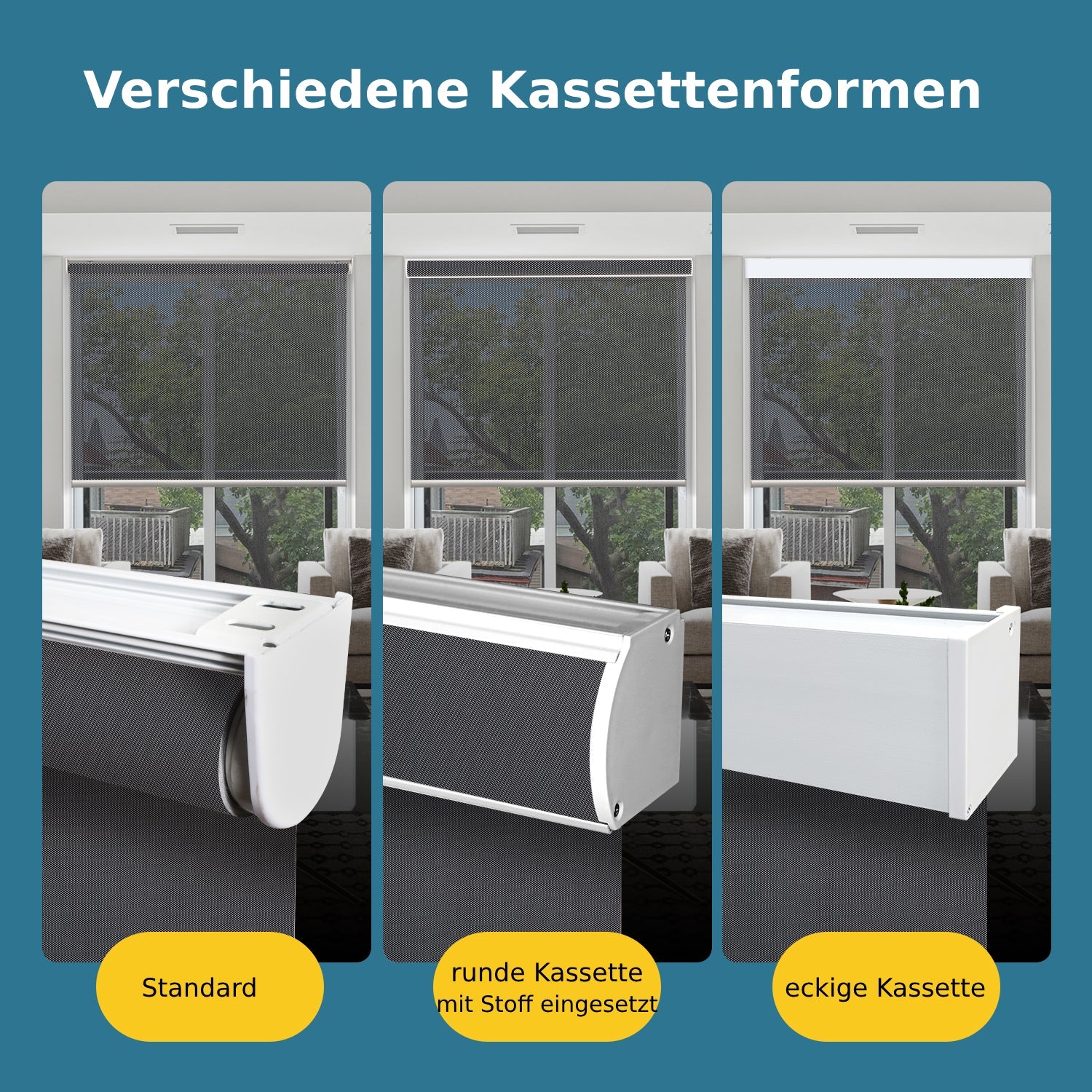 SmartWings festverdrahtete Rollos DC 12V 5% Öffnungsgrad Sonnenschutz Aventus