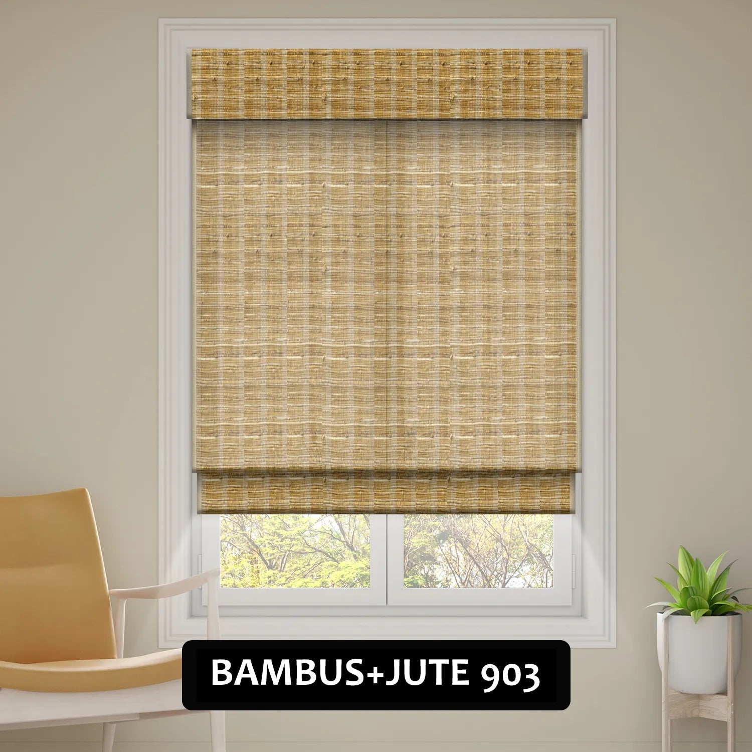 SmartWings Raffrollos aus Bambus & Holz 70% Verdunkelung Orithyia