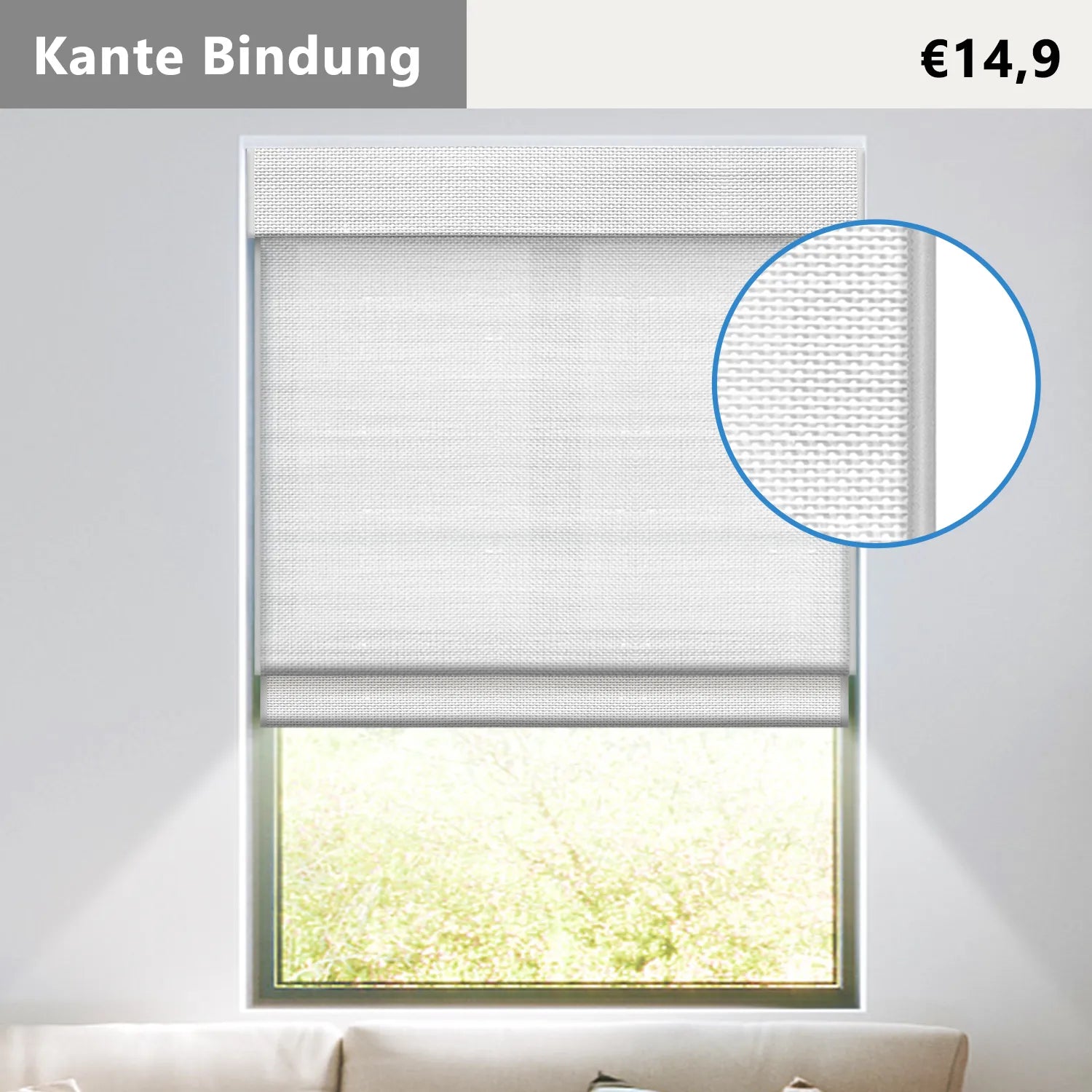 SmartWings elektrische gewebte Raffrollos 50% lichtdurchlässig