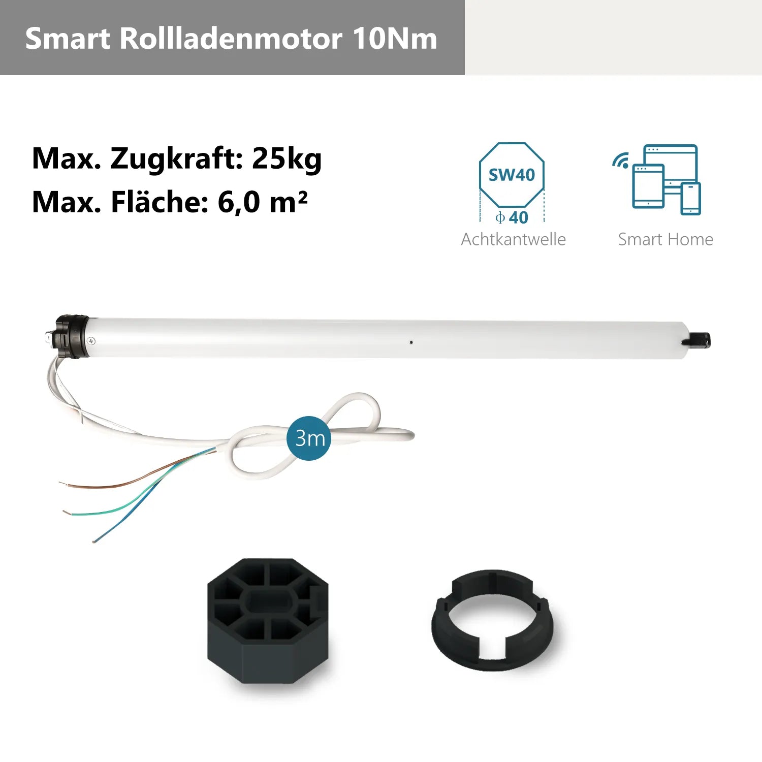 SmartWings Smart Rolladenmotor elektrische Endabschaltung
