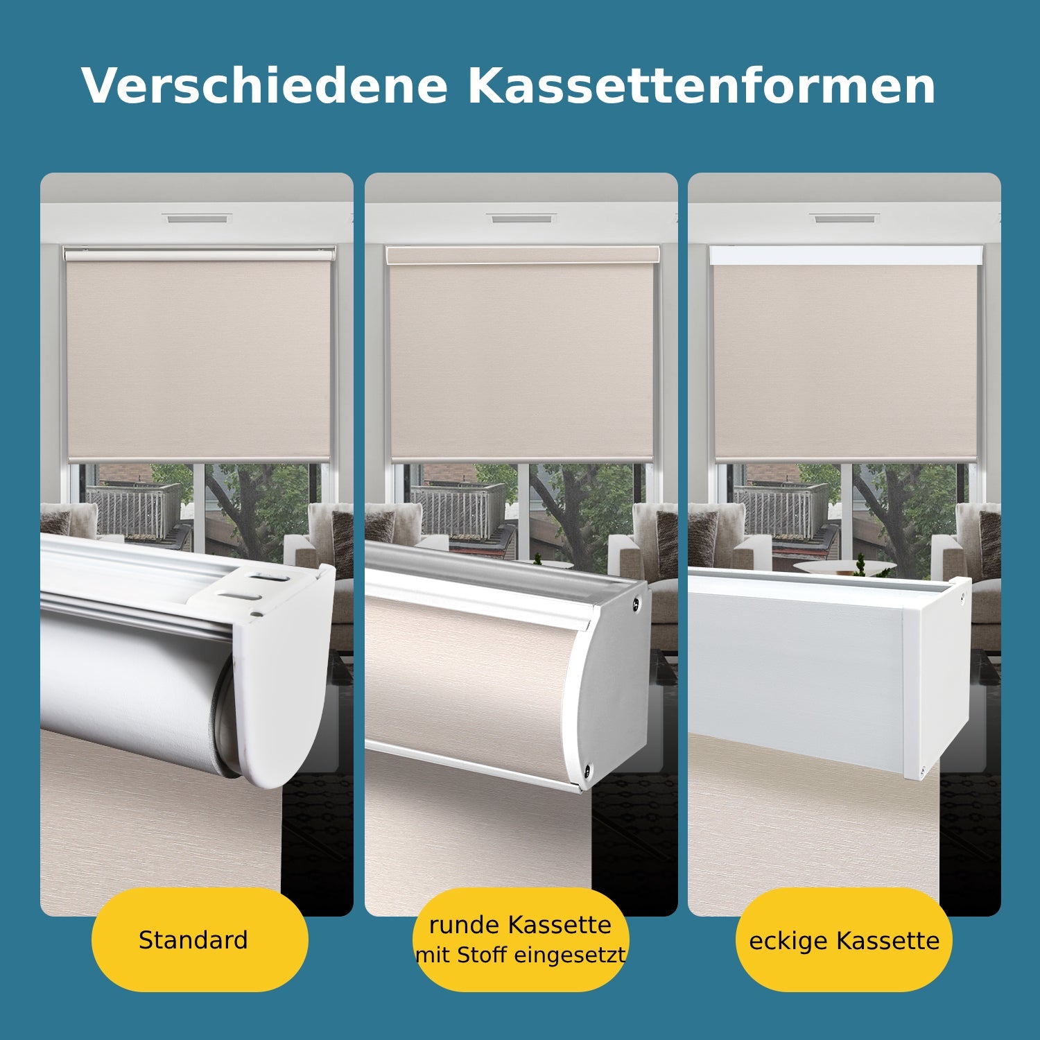 SmartWings festverdrahtete Rollos DC 12V 100% Verdunkelung Sichtschutz Essential