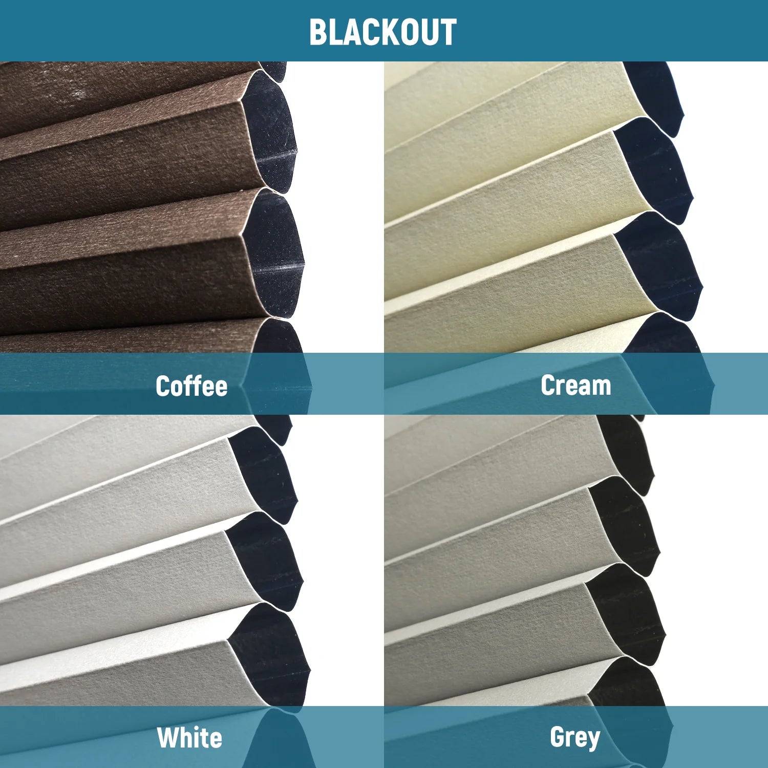 Wabenplissees Hazel Stoffmuster