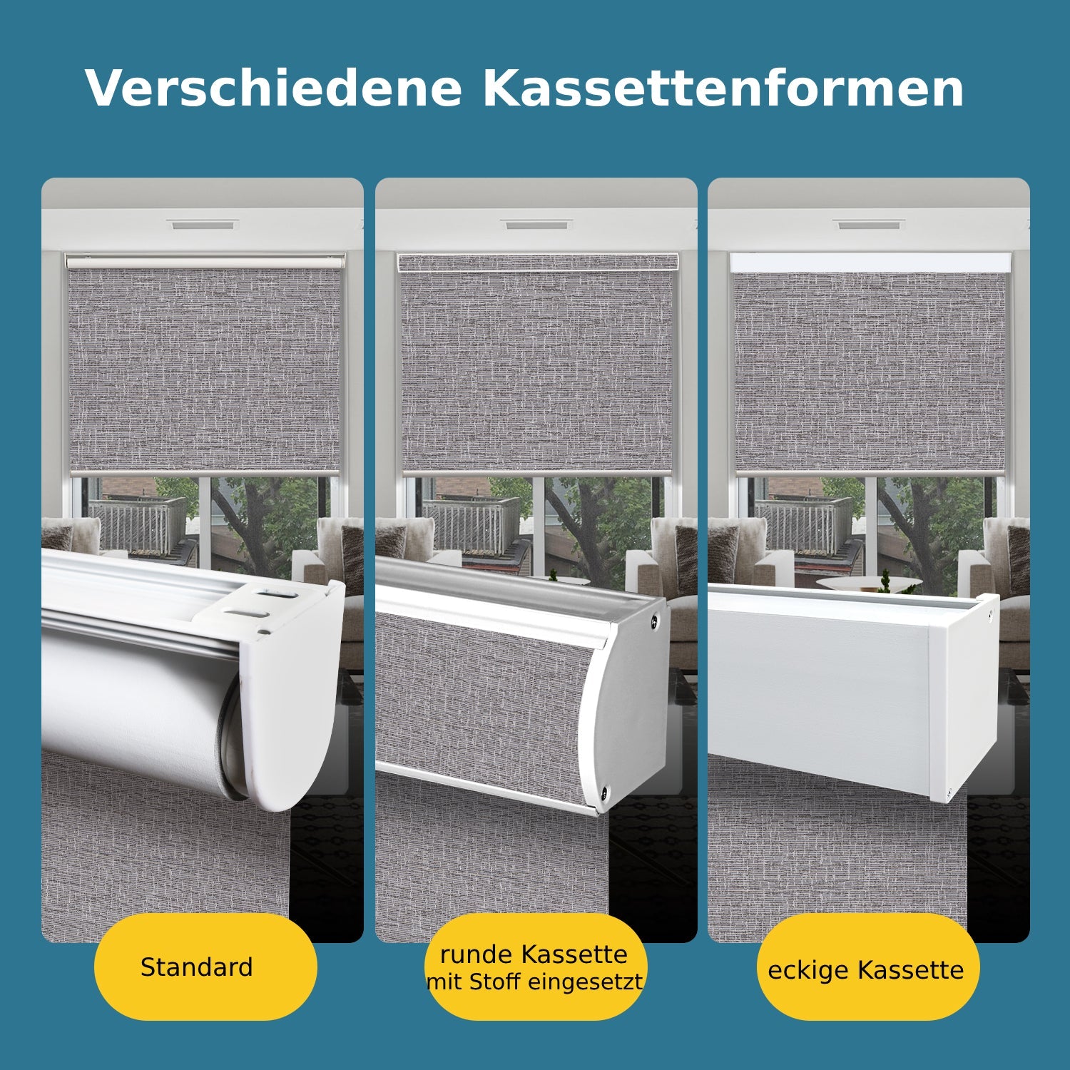 SmartWings festverdrahtete Rollos DC 12V 100% Verdunkelung Safari