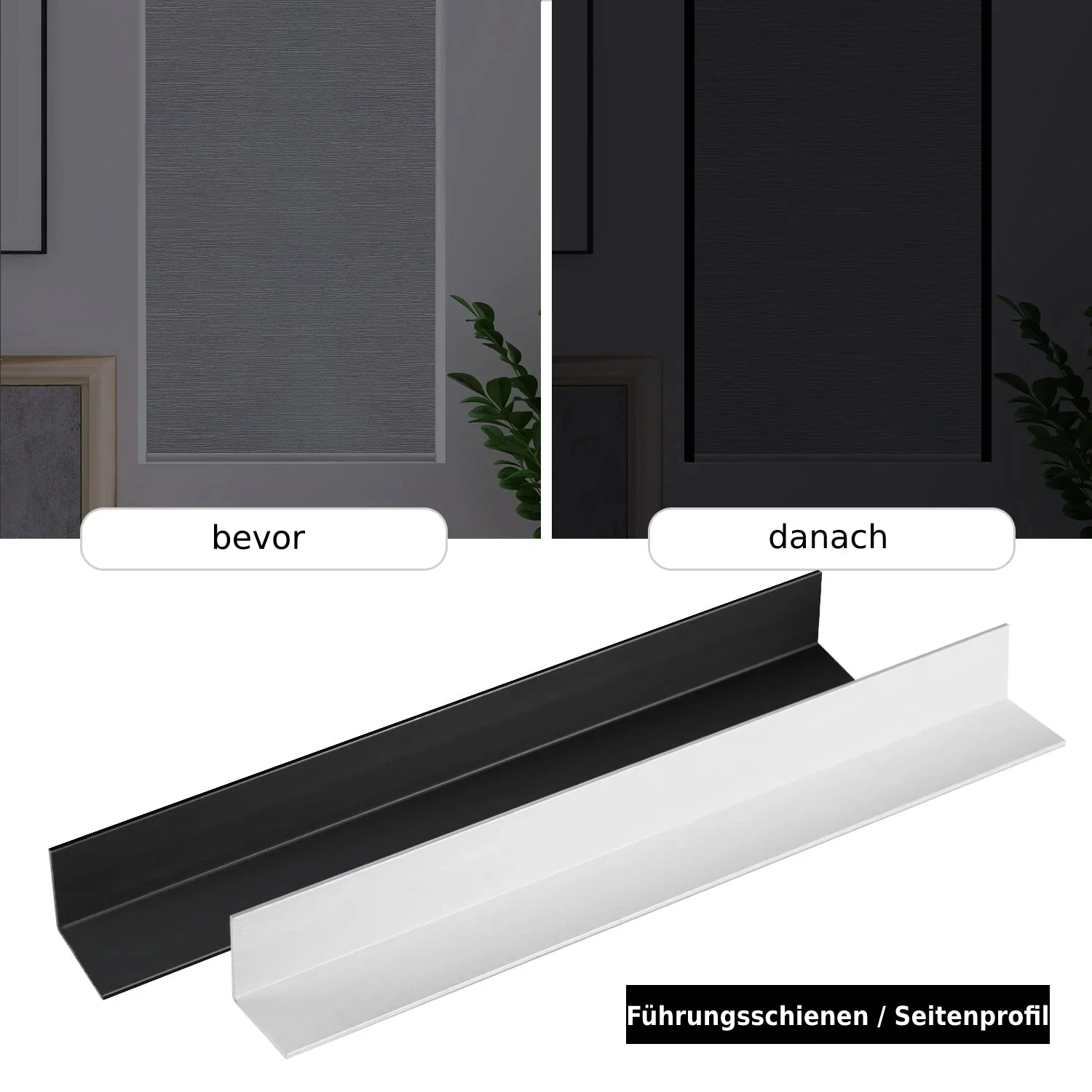 SmartWings Führungsschienen für Verdunkelungsrollo Seitenprofil kürzbar