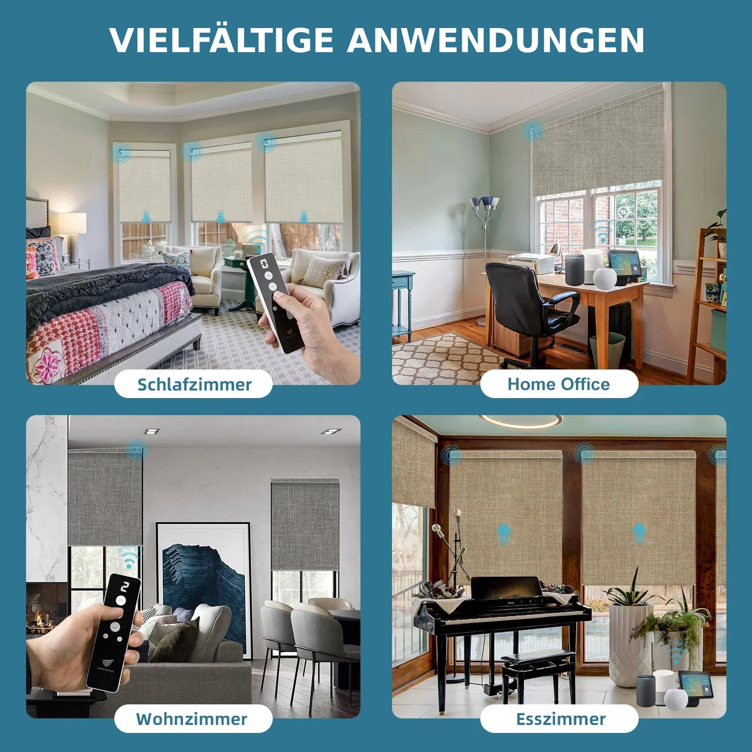 SmartWings Smart Rollos elektrisch 100% Verdunkelung Vigor