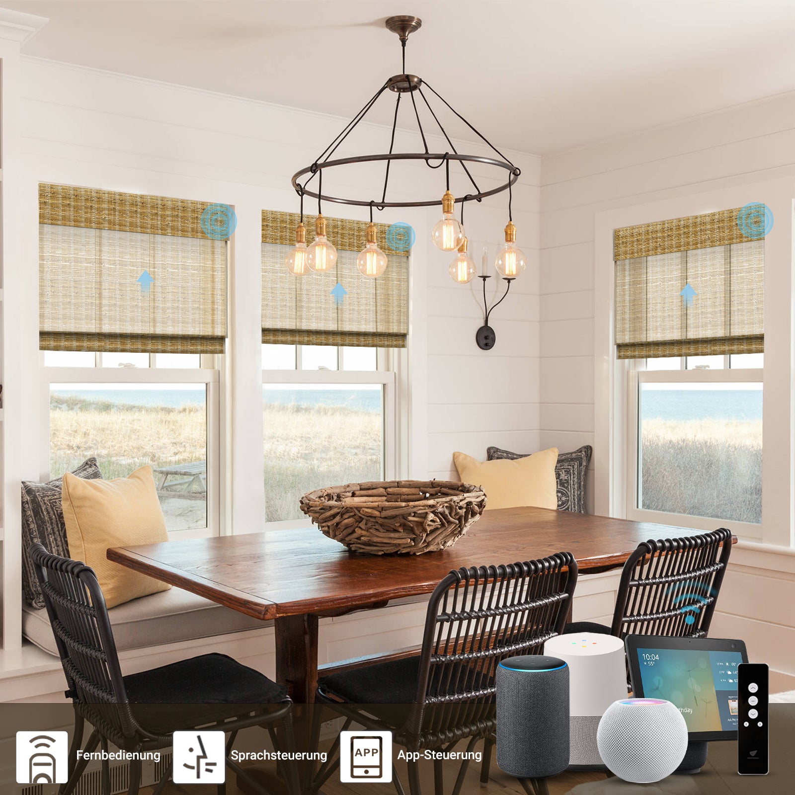 SmartWings Smart Raffrollos elektrisch 50% lichtdurchlässig Orithyia