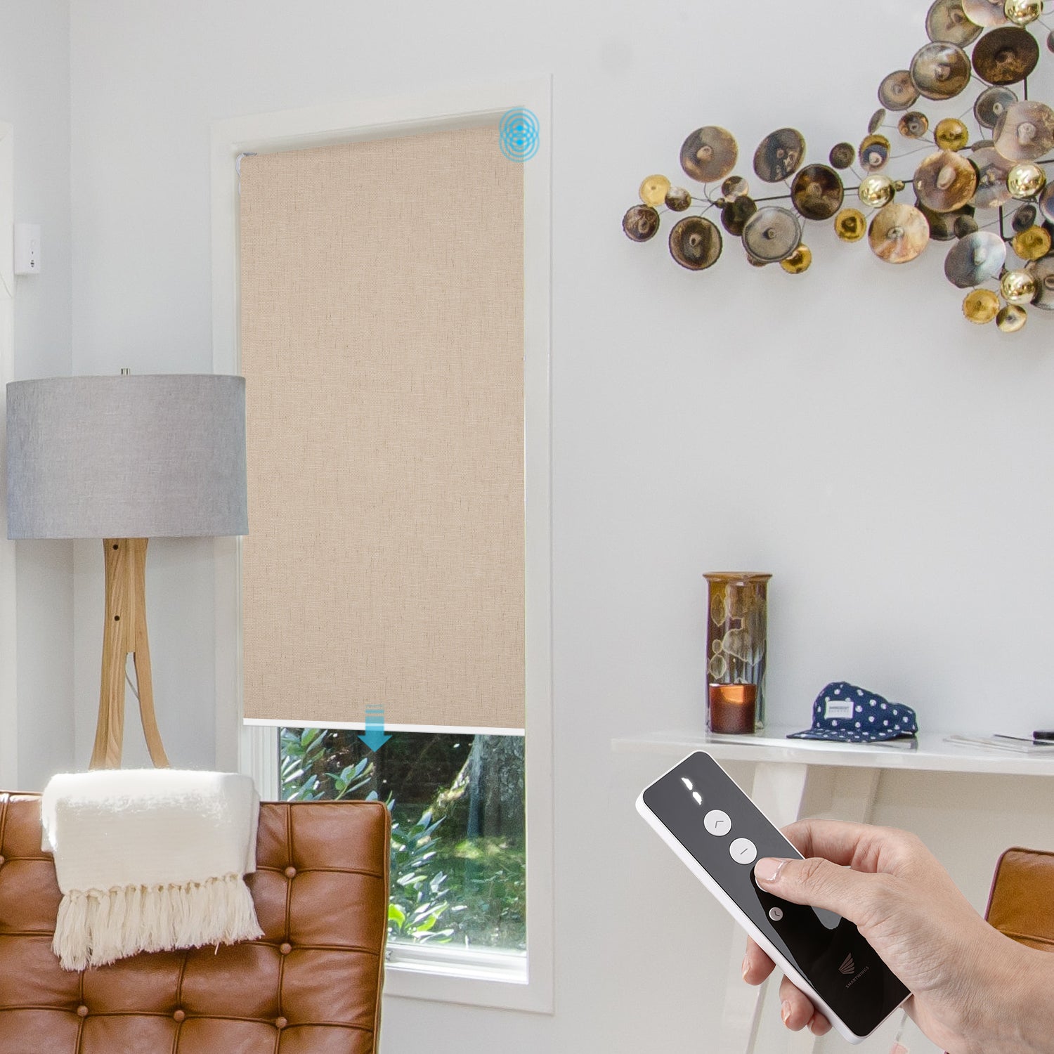 SmartWings Motorisierte Doppelrollos mit Doppelmotors automatisches Verstellen