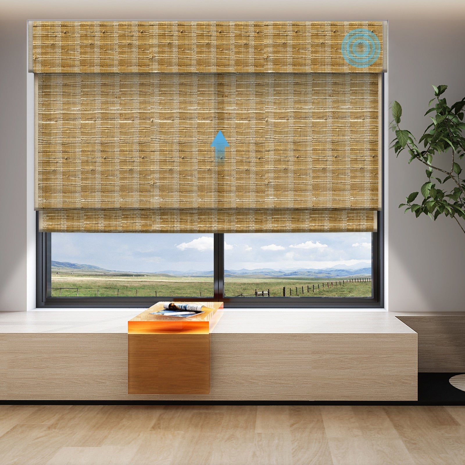 SmartWings Raffrollos aus Bambus & Holz 70% Verdunkelung Orithyia – SmartWings DE