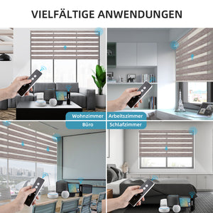 SmartWings Smart Zebrarollos nach Maß lichtdurchlässig 95mm
