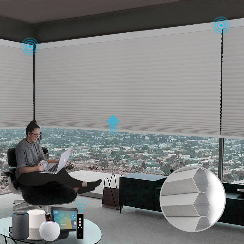 SmartWings elektrische Verdunkelungs-Wabenplissees für Sonnenschutz Hazel