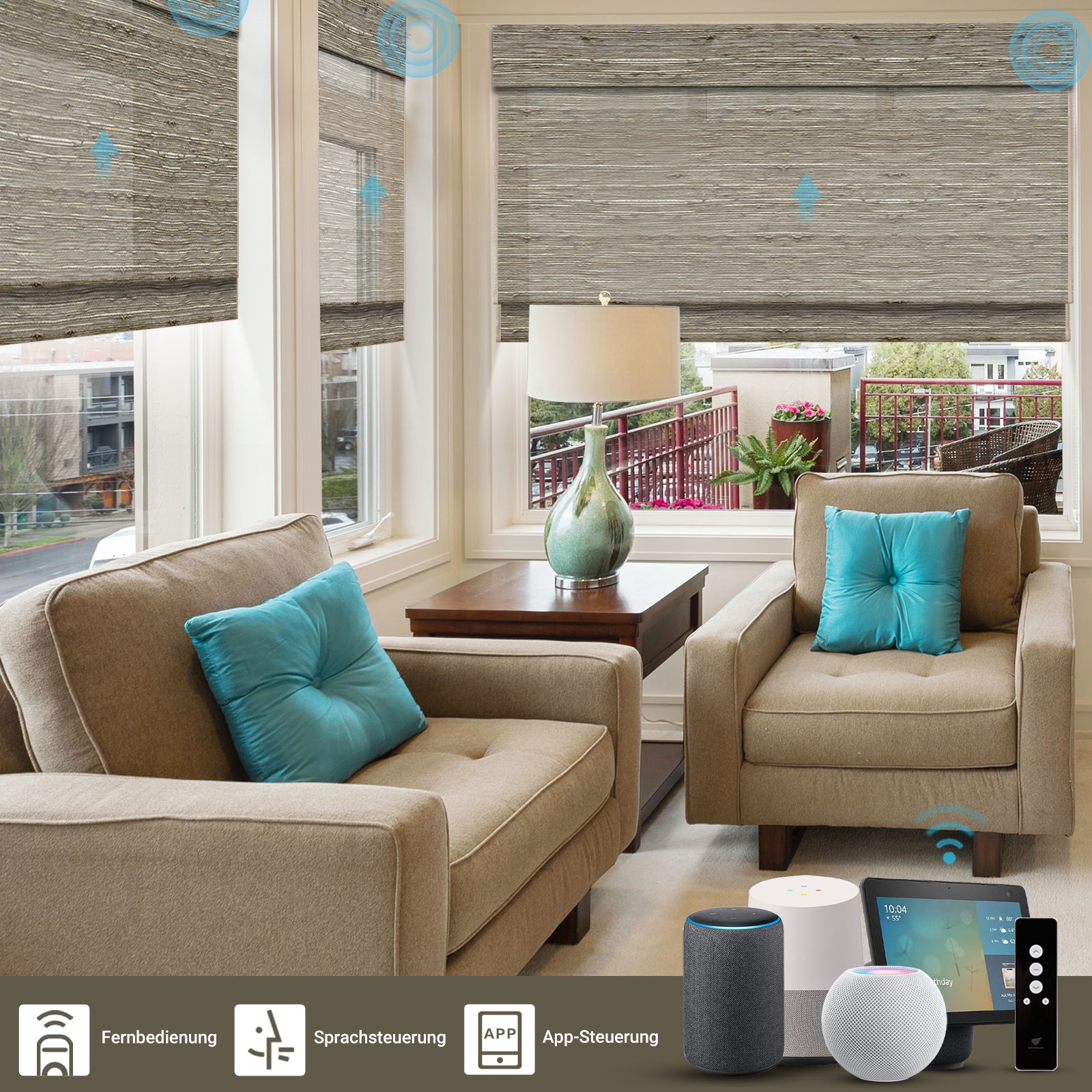 SmartWings Smart Raffrollos elektrisch 70% Verdunkelung