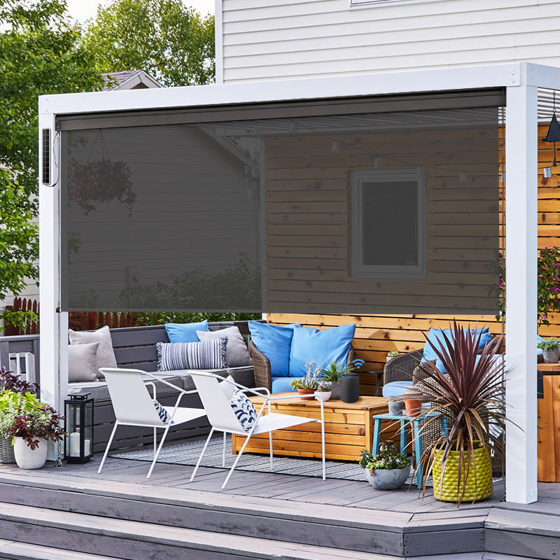 SmartWings elektrische Senkrechtmarkise mit Solar Sonnenschutz 1%3%5% Öffnungsgrad